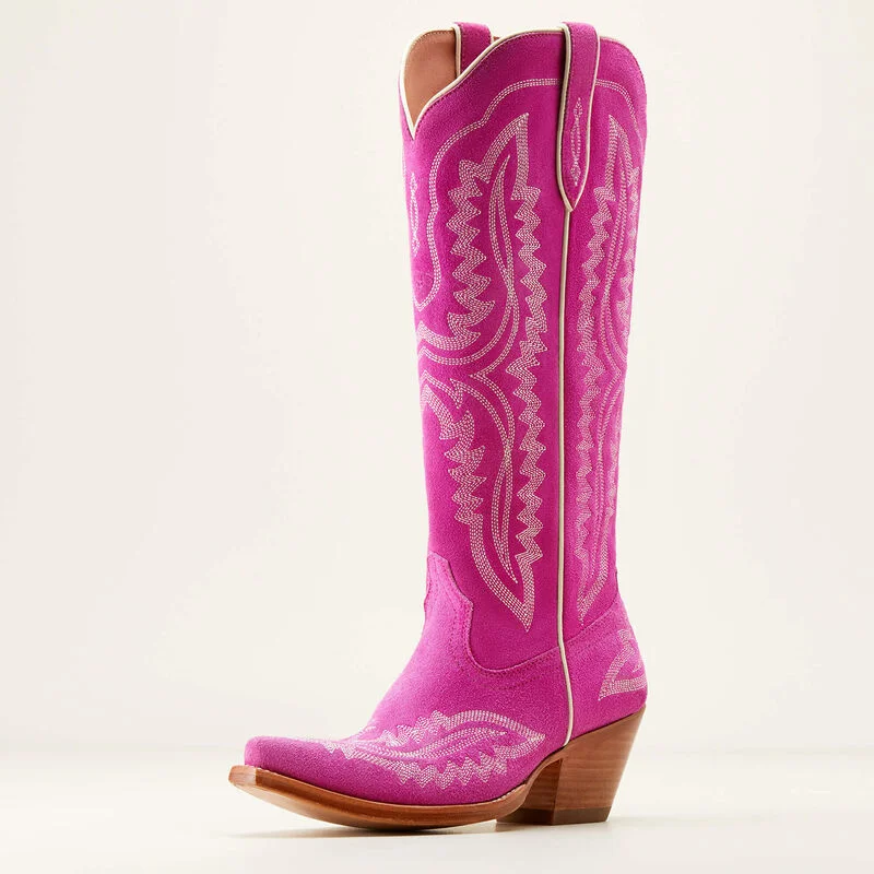 Ariat Ladies Casanova Western Boot Haute Pink Suede 10046859 Ivy League Loafer Look 