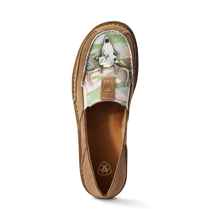 Ariat Ladies Cruiser Relaxed Bark/Doe Camo Print 10042531 Striped Shoe Style  