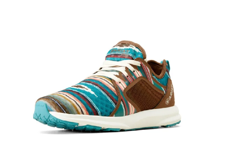 Ariat Ladies Fuse Pastel Turquoise Serape Tennis Shoe 10046874 Inflatable Shoe Look 