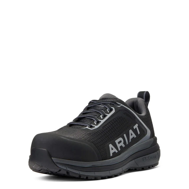 Ariat Ladies Outpace Composite Toe Safety Shoes Black 10040324 Quilted Shoe Design  