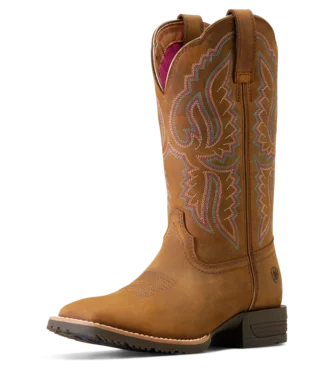 Ariat Ladies Hybrid Ranchwork Distressed Brown 10047043 Artisan - Crafted Loafer Style  