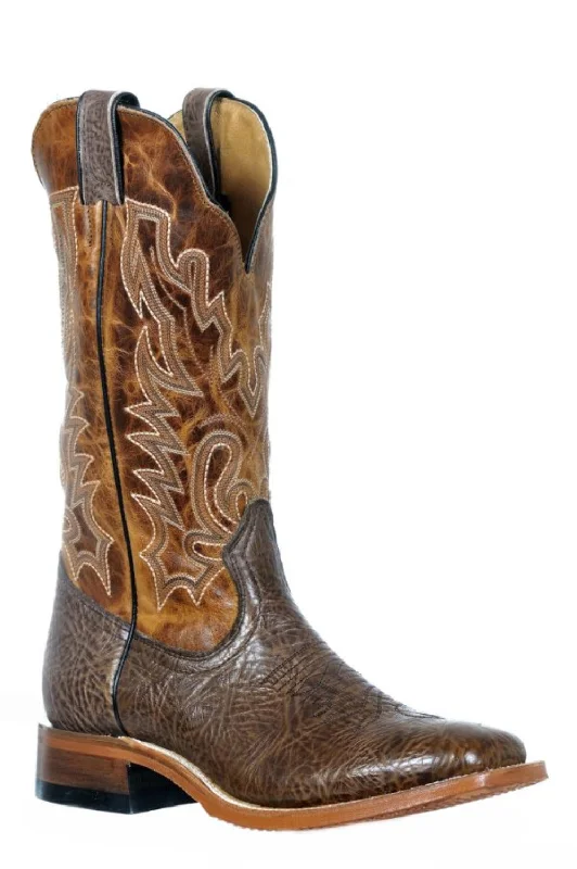 Boulet Ladies Lone Star Cognac Wide Square Toe Boot 9399 Vintage Oxford Appeal 