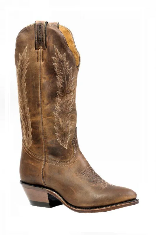 Boulet Ladies Fancy Stitched Western Boots 9026 Patchwork Shoe Aesthetic  