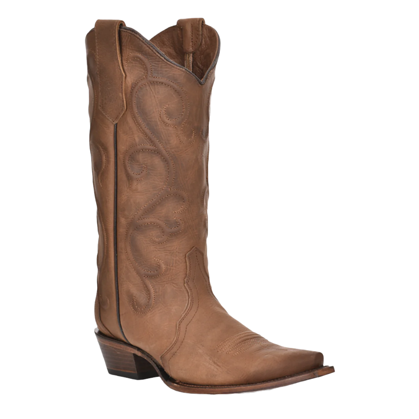 Circle G Ladies Cinnamon Embroidery Boots L6014 British Gentleman Oxford Style  