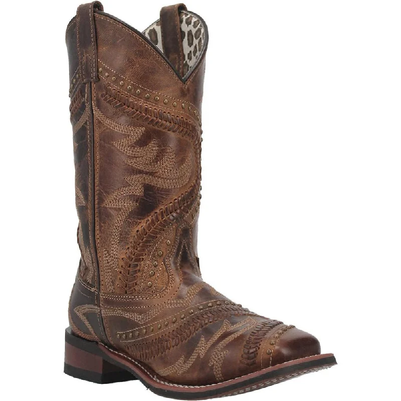 Laredo Ladies Charli leather Wide Square Toe Boots 5893 Suede Desert Boot 