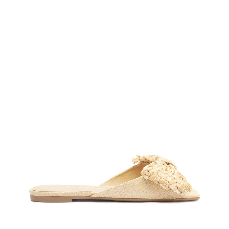 Lienne Straw Flat Sandal Artisan - Crafted Loafer Style  