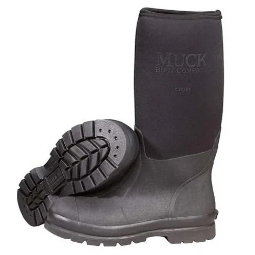 Muck Boot Chore Hi All-Conditions Work Boot, Black- CHH-000A-BL Paisley Print Shoe Design  