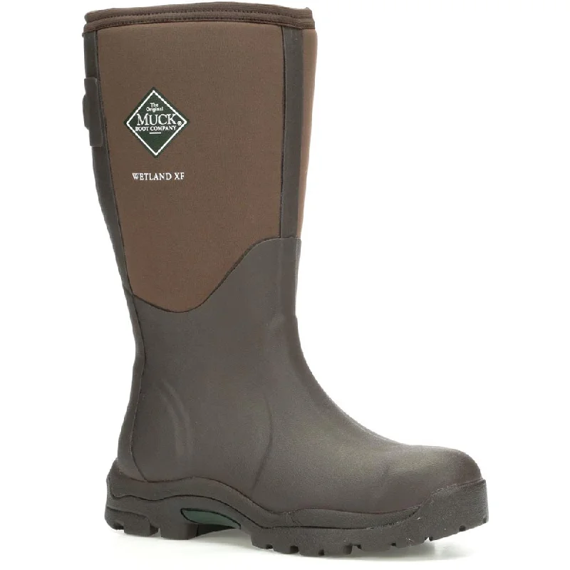 Muck Ladies Wetland Wide Calf Boot, Tan / Bark - WWET-900 Tailored Oxford Style 