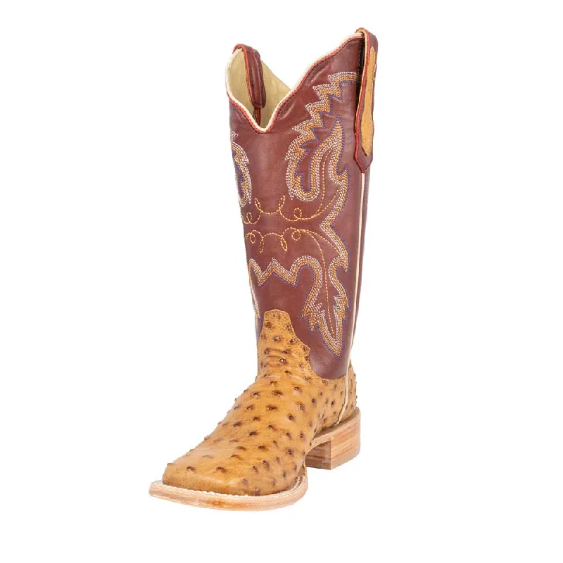 R. Watson Ladies Antique Bruciato Full Quill Ostrich Boot RWL4304 Desert Boot Utility Style  