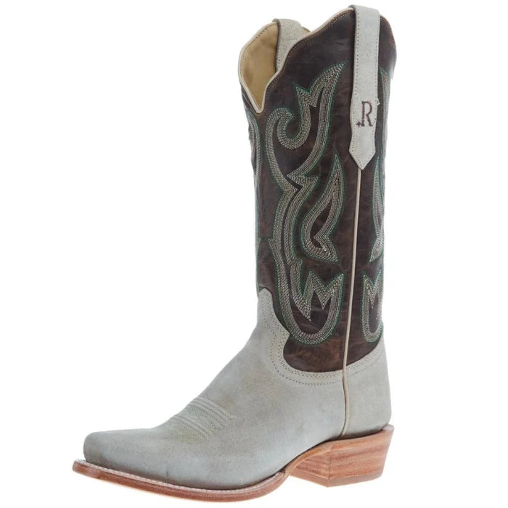 R Watson Ladies Bone Boar in Honey Goat Boot-RWL8612 Open - Lacing Derby Look  