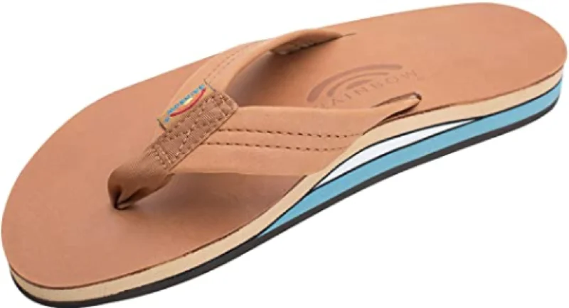 Rainbow Sandals Men's Premier Leather Double Layer with Arch Wide Strap Checkered Shoe Pattern Look  