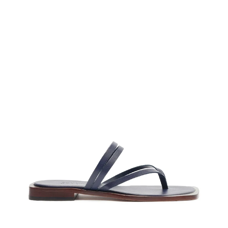 Rania Leather Flat Sandal Retro Basketball Sneaker Design  