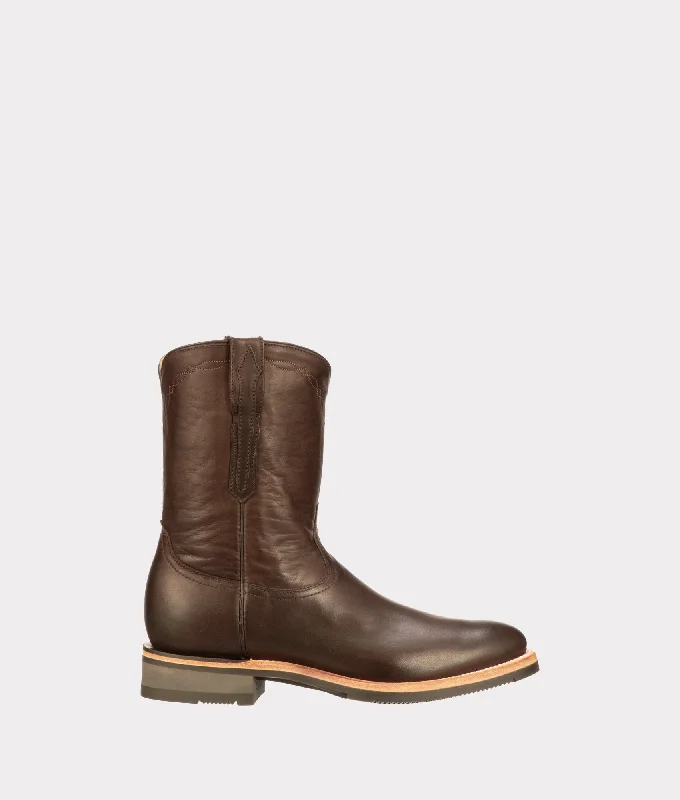 Raymond :: Chocolate Metallic Trim Shoe Design  