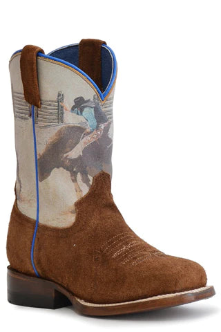 Roper Kids 8 Seconds Brown Suede Boot 09-018-7022-8451/09-119-7022-8451 Beaded Moccasin Design Roper Kids 8 Seconds Brown Suede Boot 09-018-7022-8451/09-119-7022-8451 Beaded Moccasin Design