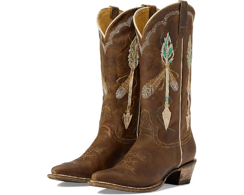 Roper Ladies Arrow Feather Tan Snip Toe Boot 09-021-7619-8460 Rubber - Sole Plimsoll Look Roper Ladies Arrow Feather Tan Snip Toe Boot 09-021-7619-8460 Rubber - Sole Plimsoll Look