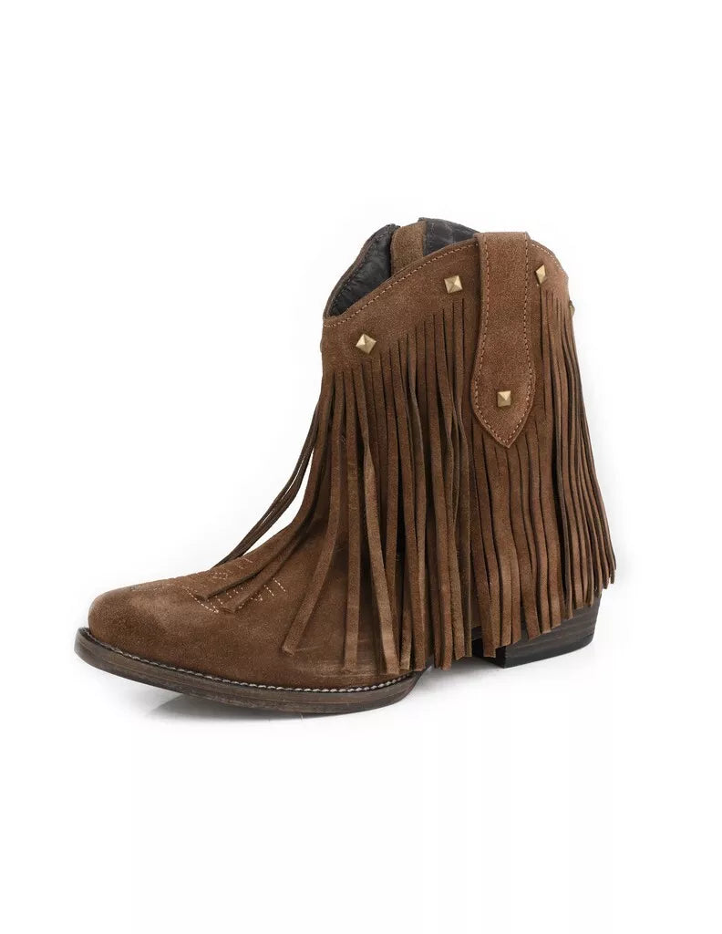 Roper Western Boots Womens Dusty Fringe Brown 09-021-0191-3514 Ivy League Loafer Look Roper Western Boots Womens Dusty Fringe Brown 09-021-0191-3514 Ivy League Loafer Look