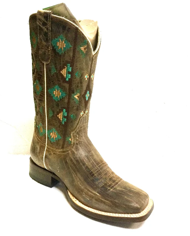 Roper Ladies Waxy Brown Vamp 09-021-7016-8289 Elastic - Sided Chelsea Look  