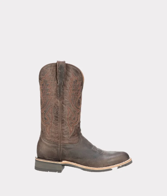 Rusty :: Dark Brown Memory - Foam Slipper Look  
