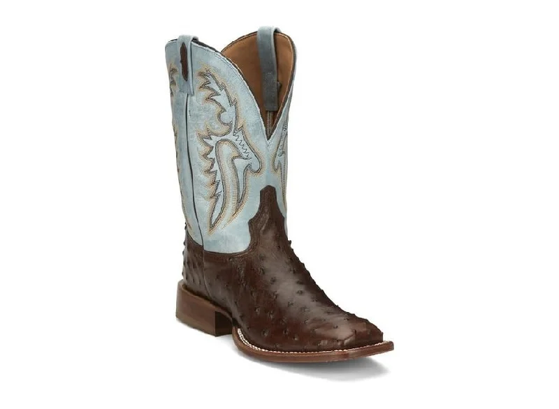 Tony Lama Men's Jacinto Bourbon Full Quill Ostrich Boots EP6093 Retro Plimsoll Style Tony Lama Men's Jacinto Bourbon Full Quill Ostrich Boots EP6093 Retro Plimsoll Style