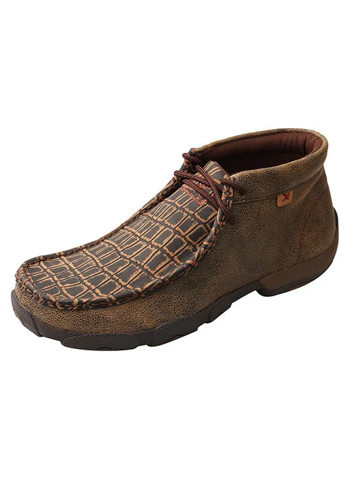 Twisted X Men’s Driving Moccasins Caiman Print MDM0067 Cowboy Boot Western Style  