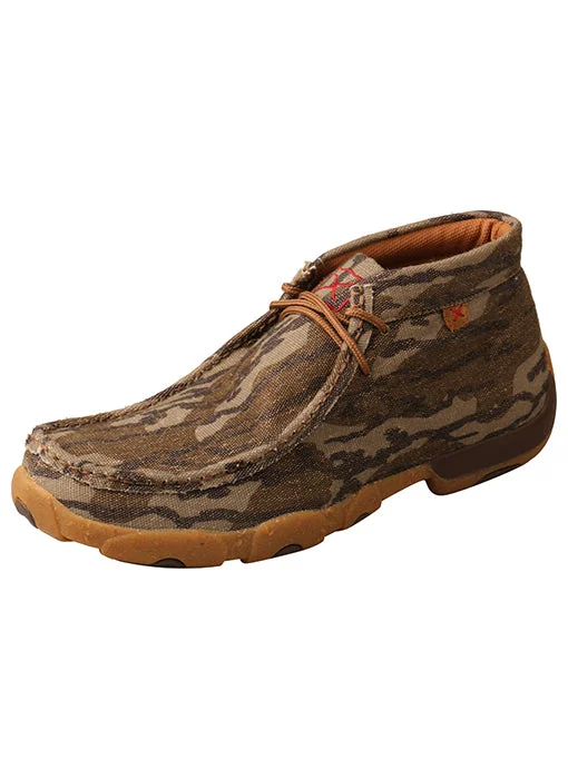 Twisted X Men’s Mossy Oak Casual Chukka Driving Moc Camo MDM0082 Moccasin Soft - Sole Style  