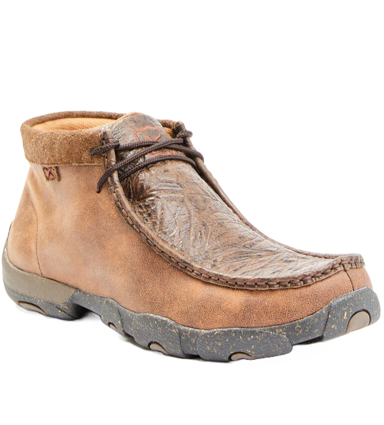 Twisted X Men's Chukka Driving Moc Shoe MDM0090 Patchwork Shoe Aesthetic  