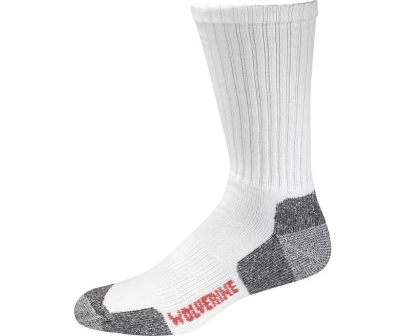 Wolverine Men's 2-PK. SAFETY TOE MOISTURE WICKING SOCK Rubber - Sole Plimsoll Look  