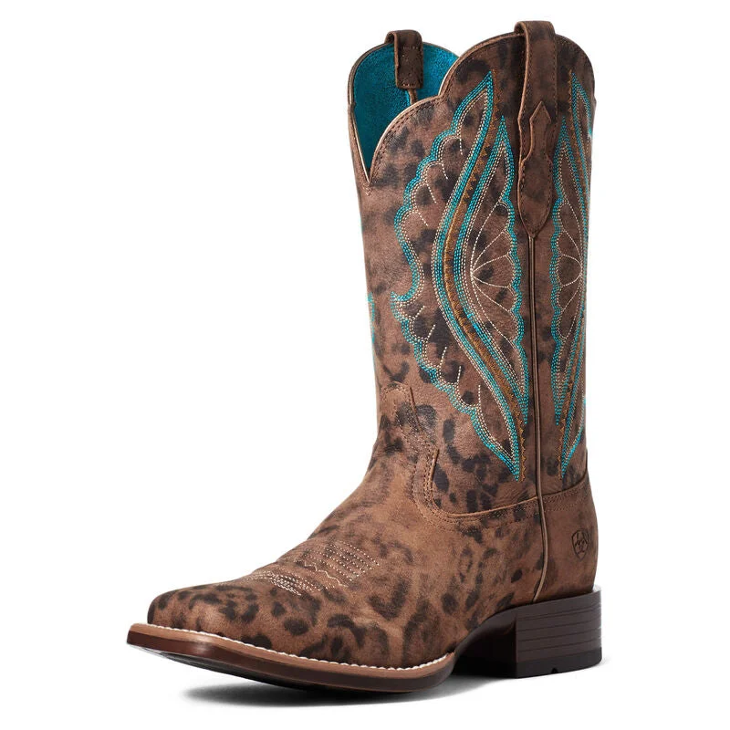 Ariat Ladies PrimeTime Western Boots 10035935 Embroidered Cowboy Boot Design  