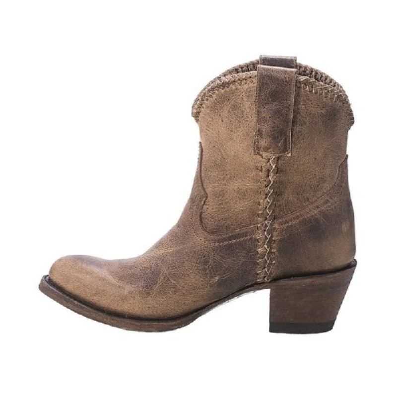 Ladies Lane Plain Jane Shortie LB0359A Distressed Leather Shoe Style  