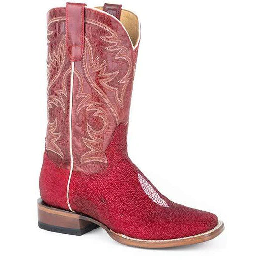 Roper Ladies All In Single Stone Stingray Boots Handcrafted Red-09-021-6500-8200 Quick - Dry Hiking Shoe Style   
