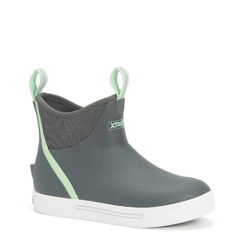 XTRATUF Women's Wheelhouse 6 in Ankle Deck Boot XWW-700-GRY Performance Running Sneaker Look  