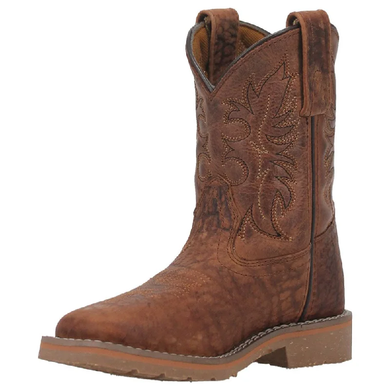 Dan Post Kids Durant Jr Square Toe Boots DPC3926 Tassel Driving Shoe Look 
