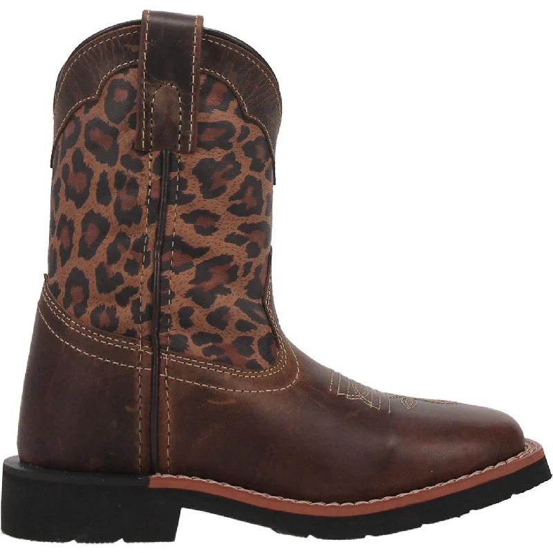 Dan Post Kids Makucha Square Toe Boots DPC3951 Leather Driving Shoe Style  
