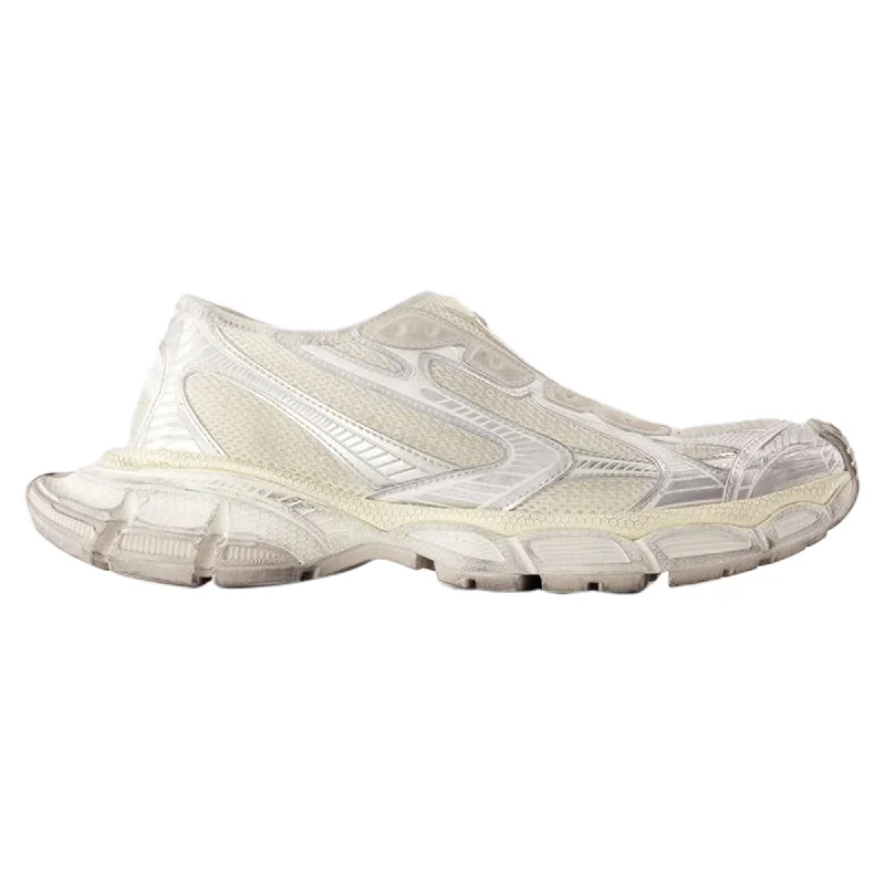 3xl Slip On Sneakers - Balenciaga - Synthetic - Beige Ankle - High Military Boot Style  