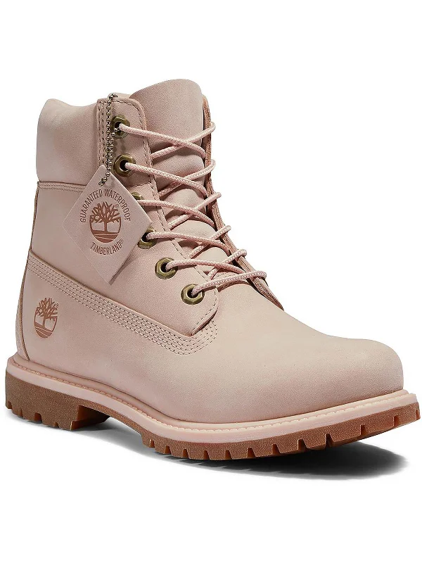 6 Inch Premium Womens Nubuck Waterproof Combat & Lace-up Boots Skateboarding Sneaker Style  