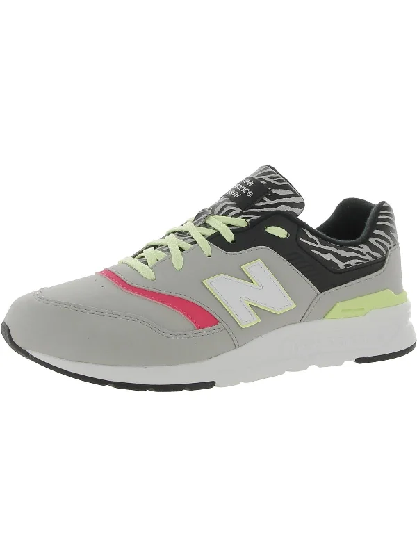 997 Girls Faux Leather Performance Running Shoes Rubber - Sole Plimsoll Look  