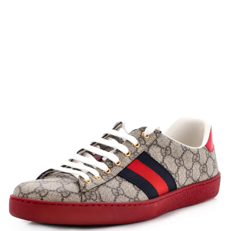 Ace Sneakers GG Coated Canvas Business Monk Strap Style  