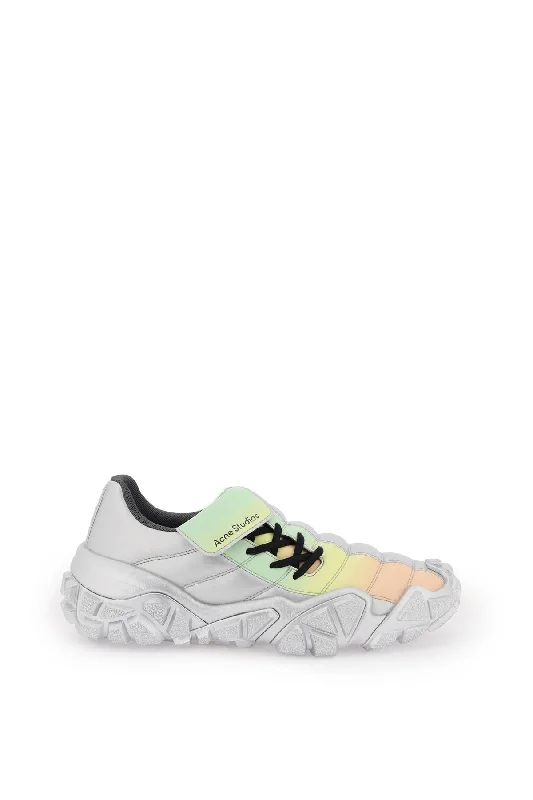 Acne Studios Laminated Faux Leather Sneakers Tassel Driving Shoe Look 