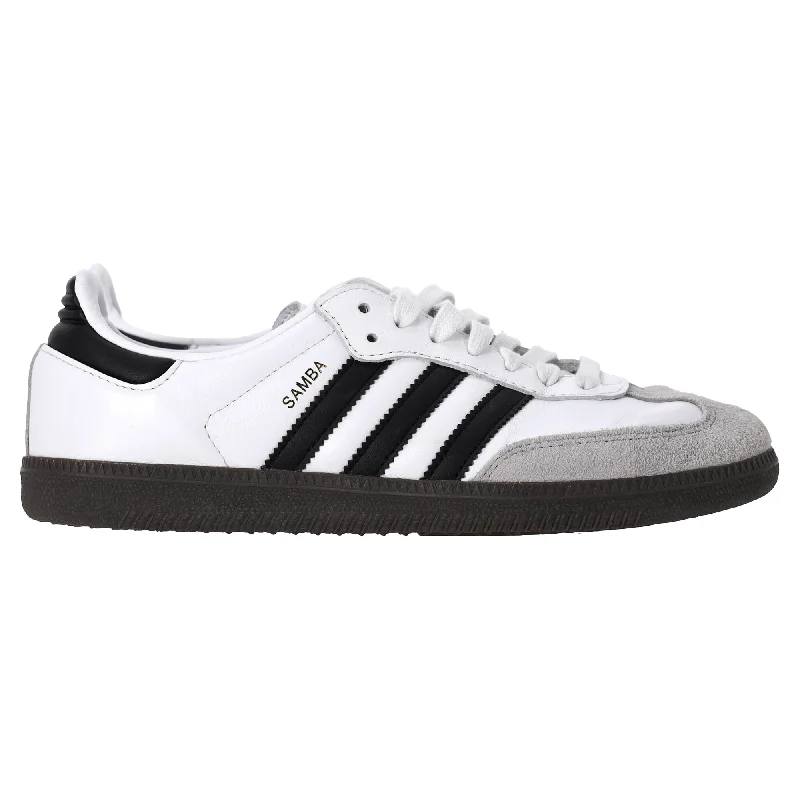 Adidas Samba OG Sneakers in White Leather Ankle - High Military Boot Style  