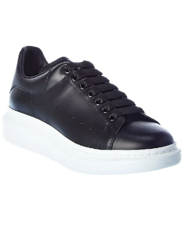 Alexander McQueen Oversized Leather Sneaker Striped Shoe Style  
