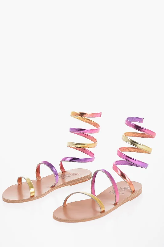 Ancient Greek Sandals Laminated Effect Leather Gladiator Sandals Cowboy Boot Western Style Ancient Greek Sandals Laminated Effect Leather Gladiator Sandals Cowboy Boot Western Style