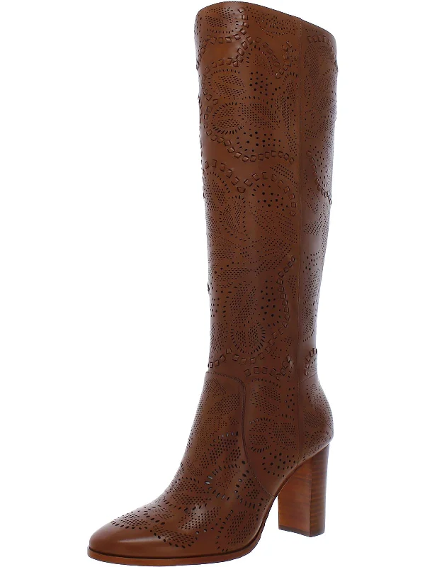 Ashlynn Womens Tall Block Heel Knee-High Boots Performance Running Sneaker Look  