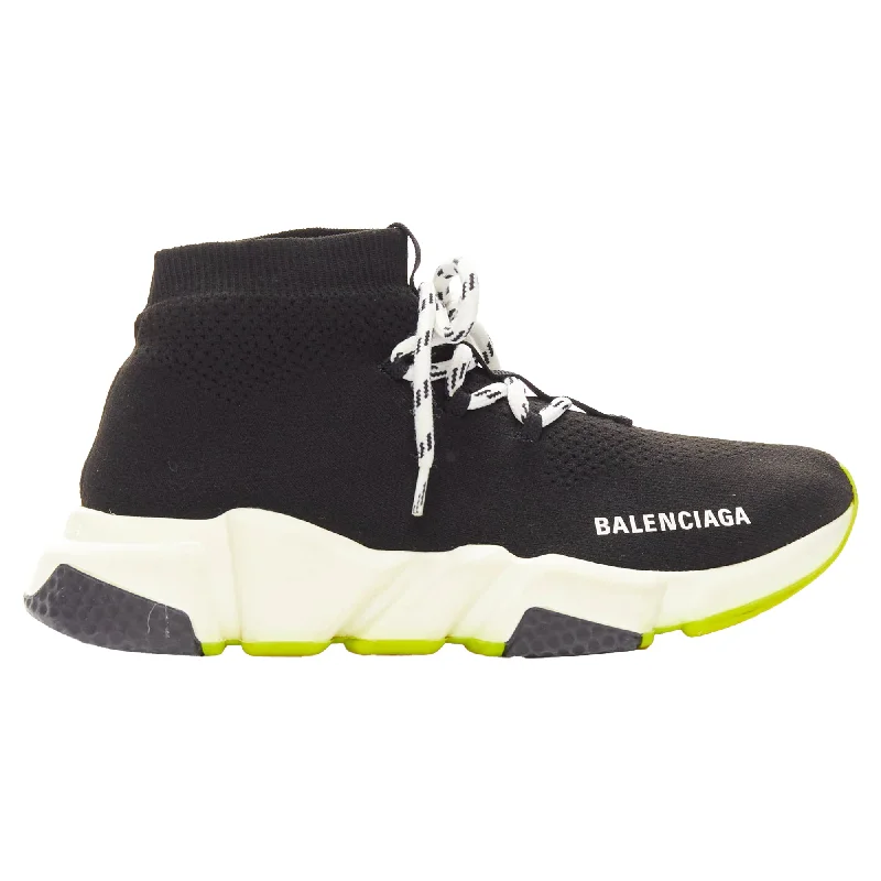 Balenciaga speed fabric neon sole sock sneakers Hemp - Material Shoe Style  
