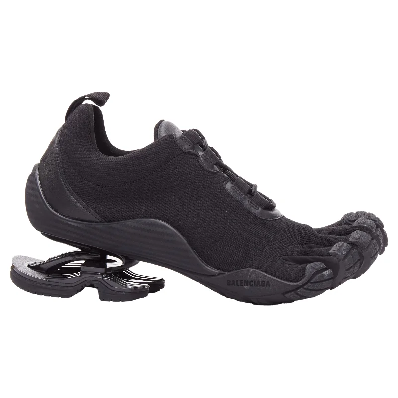 Balenciaga Vibram Toe Technical 5-Toe Suspension Heel Sneakers Paisley Print Shoe Design  