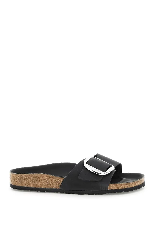 Birkenstock Madrid Big Buckle Slides Quilted Shoe Design  