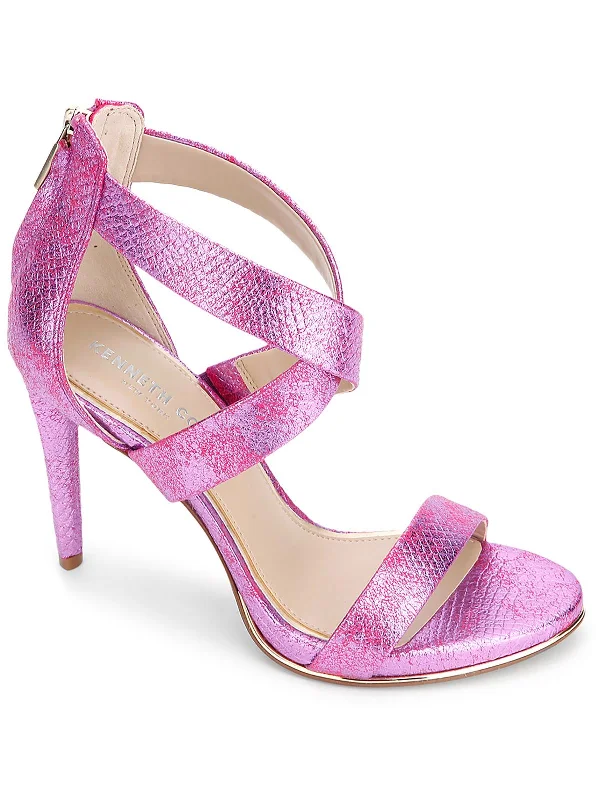 Brooke Cross Sandal Womens Suede Strappy Dress Sandals Two - Tone Shoe Design  