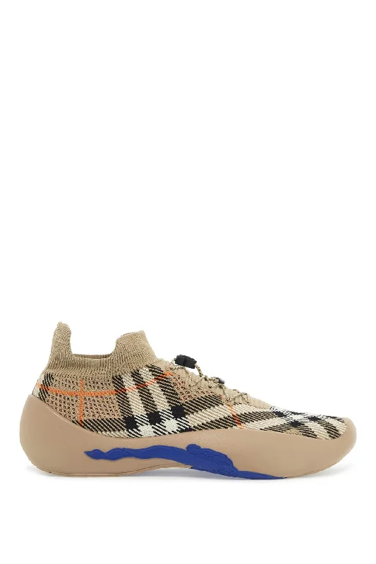 Burberry "checkered Knit Neptune Sne Suede Desert Boot 