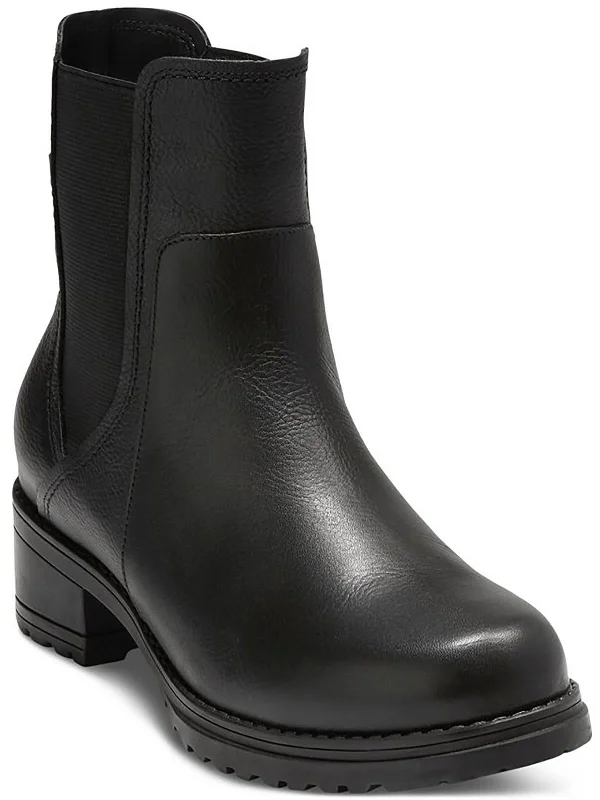 Camea Womens Faux Leather Ankle Chelsea Boots Wingtip Oxford Design 