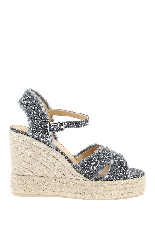 Castaner Women's Lurex Bromelia Wedge Sandals Casual Loafer Style          