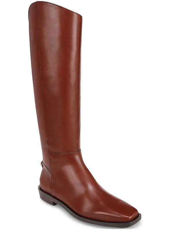 Cesar Womens Patent Tall Knee-High Boots Cowboy Boot Western Style  
